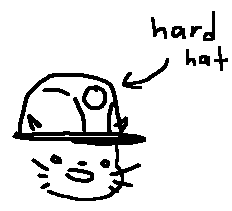 OtterCat Wearing Hard Hat