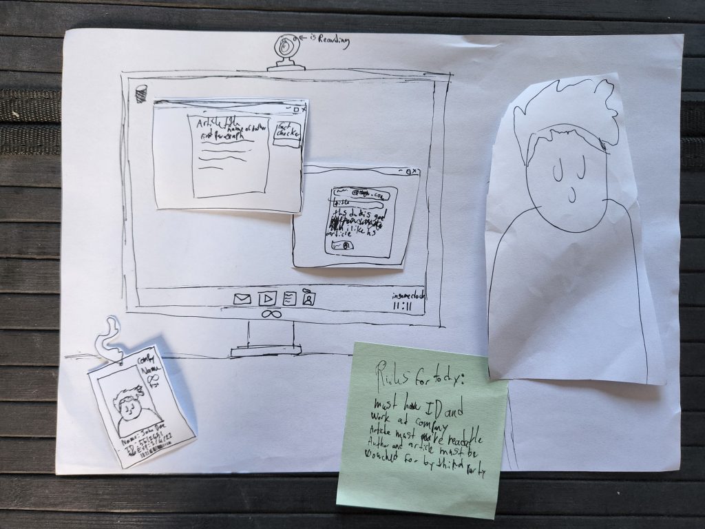 Paper prototype of computer system